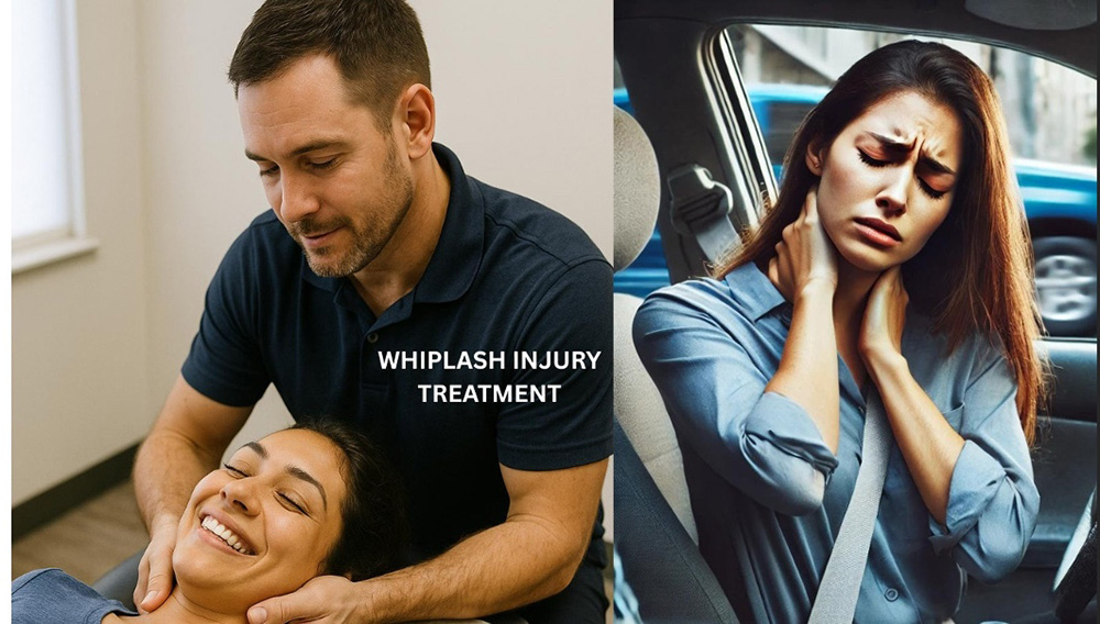 Chiropractor treating Whiplash