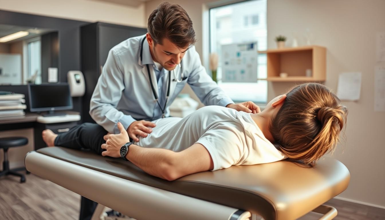 Chiropractor treating Whiplash