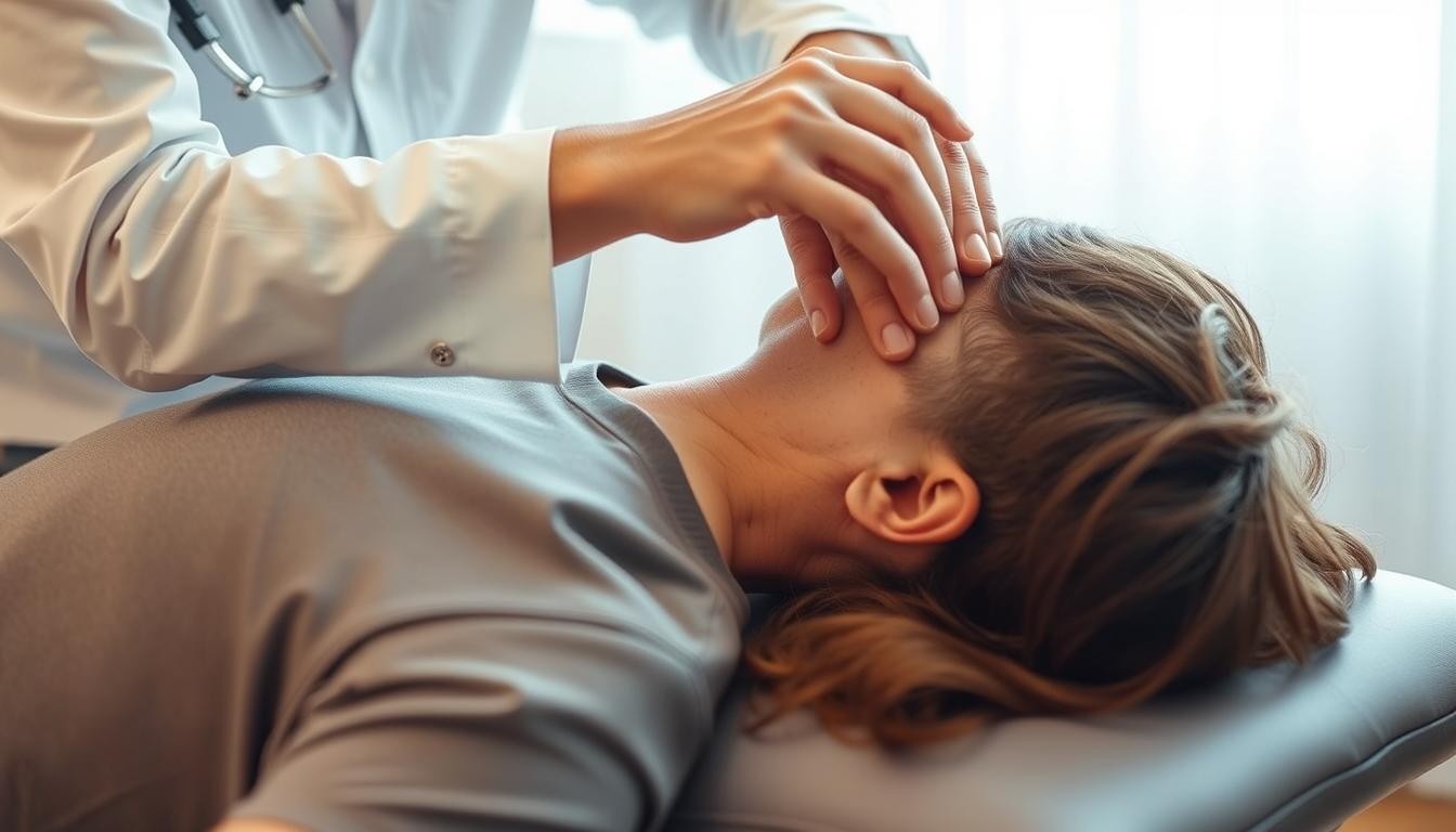 Chiropractor treating Whiplash